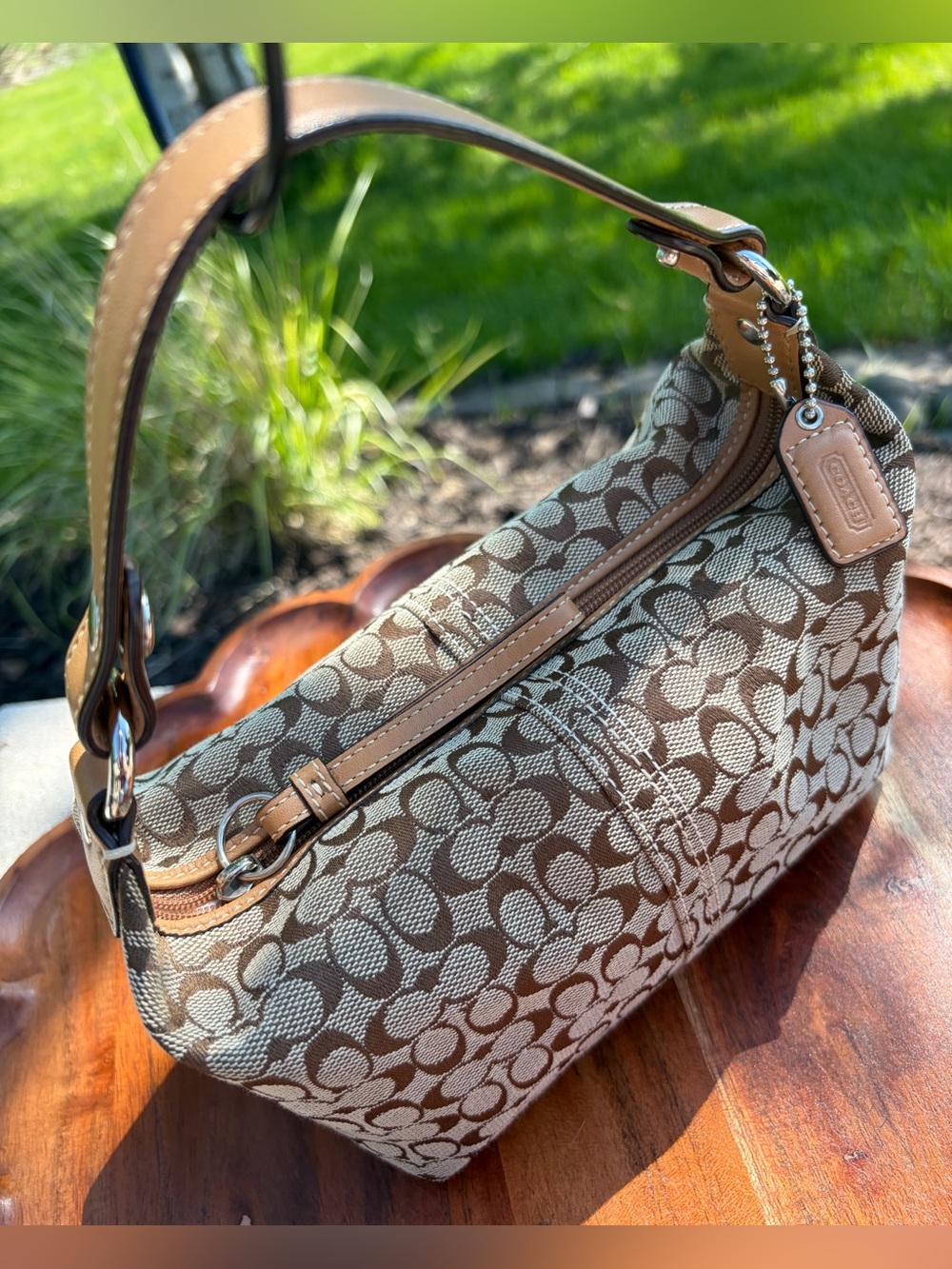 Vintage COACH Signature Mini C Brown Demi Purse Like New - Picture 6 of 17